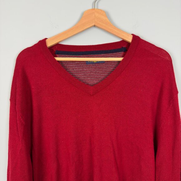 Men's Club Room Cardinal V-Neck Sweater, Size XL - Picture 5 of 7